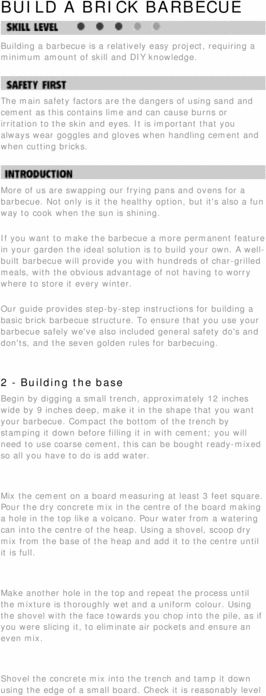 Product picture DIY. Build A Brick Barbecue.