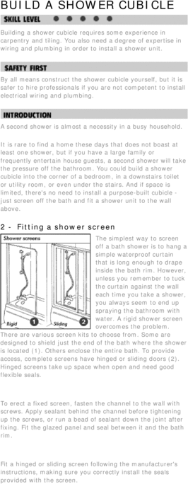 Product picture DIY. How To Build A Shower Cubicle.