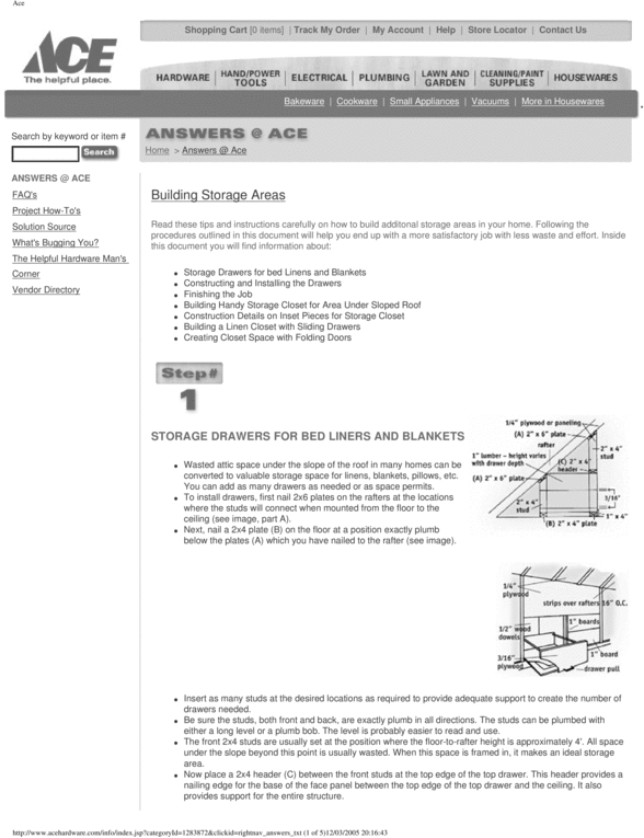 Product picture DIY. Built In Storage Space.