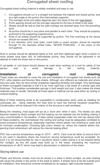 Product picture DIY. Corrugated Sheet Roofing.