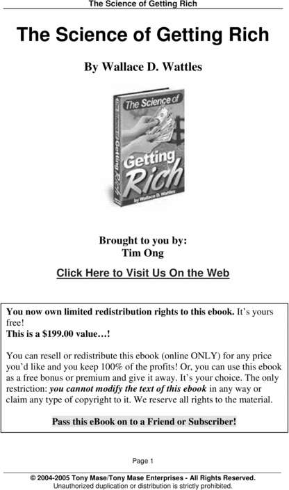 Product picture Cosmic Ordering, The Science of Getting Rich..