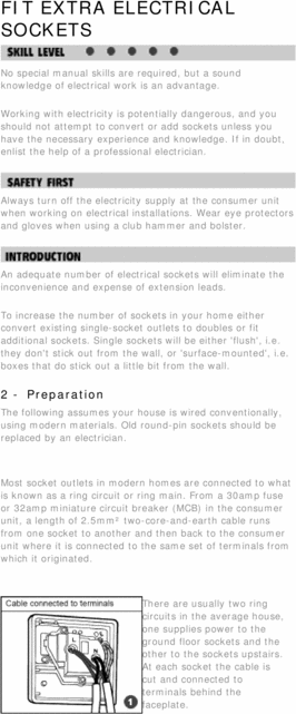 Product picture DIY. Fit Extra Electrical Sockets.
