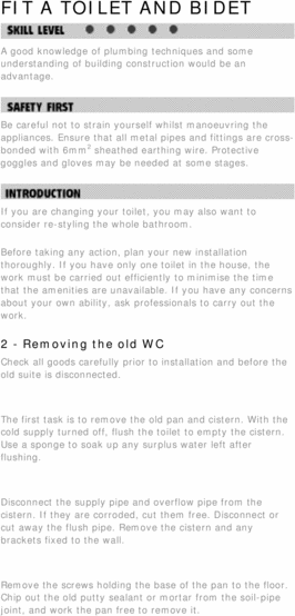 Product picture DIY. Fit A Toilet And Bidet.