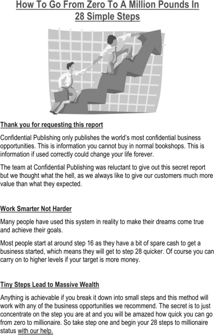 Product picture How To Go From Zero To A Million in 28 Easy Steps.